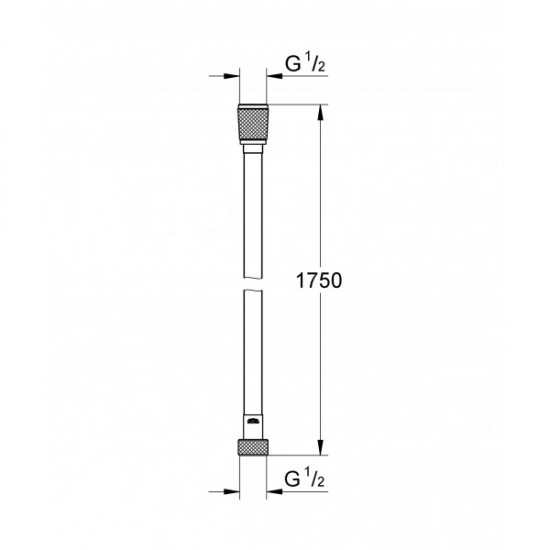 Душевой шланг Grohe Silverflex 1750 мм, черный матовый (28388KF1)