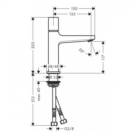 Змішувач для раковини Hansgrohe Metropol Select (32571000)