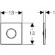 Кнопка зливу для інсталяції сенсорна GEBERIT Sigma 10 HyTronic металева одинарна глянсова біла (116.035.KJ.1)