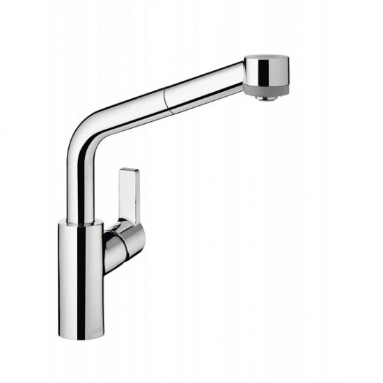 Змішувач для кухні Hansgrohe Status L з висувним виливом 2jet, хром (32861000)