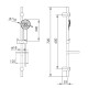 Набір душовий IMPRESE: змішувач для ванни NOVA VLNA + гарнітур душовий, хром (10135+t03800101LX)