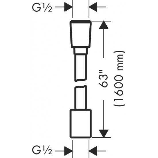 Шланг для душа Hansgrohe DESIGNFLEX 1600 мм, білий матовий (28260700)