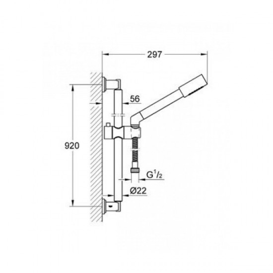 Душовий гарнітур Grohe Sena 900 мм (28347000)