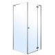 BENITA Right душова кабіна 90*90*190см, квадратна (скло + двері), розпашна, хром, прозоре