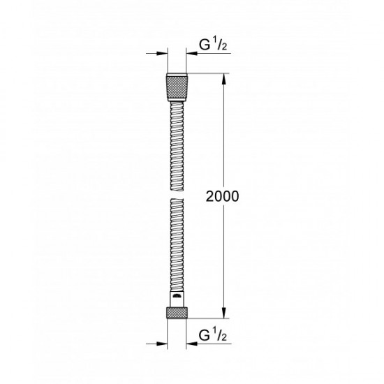 Металевий шланг для душа GROHE RELEXAFLEX METAL 2000 мм (28140001)