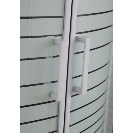 Eger TISZA (AMUR) душова кабіна 90х90х185см, профіль білий, скло 