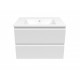 LEON 2.0 комплект мебели 80см белый: тумба подвесная, 2 ящика + умывальник мебельный арт 13-01-042D