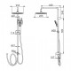 Набір душовий IMPRESE: змішувач для ванни PRAHA new + система душова без змішувача BILA DESNE, хром (10030 new+T-00261SQ)