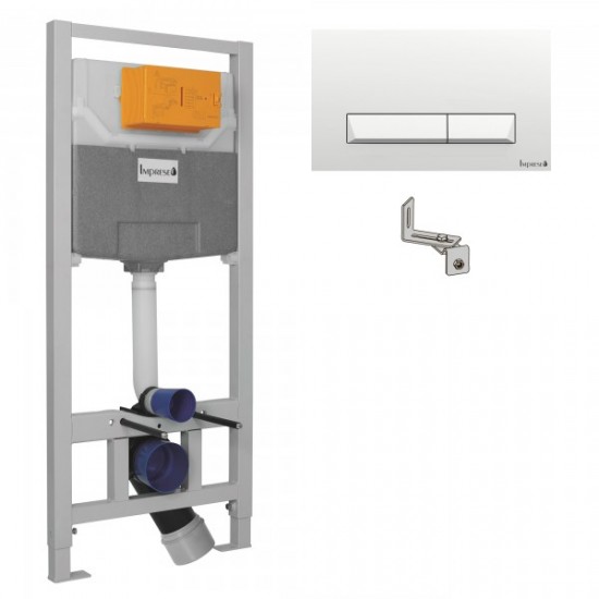 Інсталяція для унітазу IMPRESE комплект інсталяції 3в1 (клавіша PAN Laska bila) i8109
