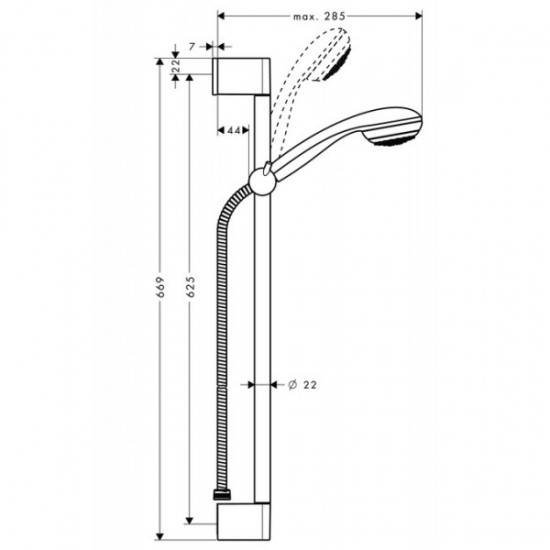 Душовий набір Hansgrohe Crometta 85 Mono