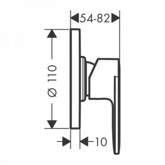 Hansgrohe VERNIS BLEND змішувач для душу одноважільний, СМ, хром (71649000)