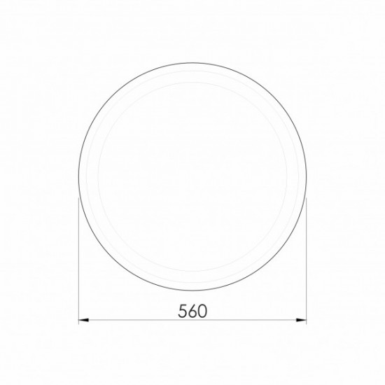 RJ-056/2 зеркало подвесное круглое с подсветкой 56см