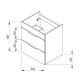 Roca SUIT тумба 55, з усмивальніком, білий глянець (A85118A806) Roca SUIT тумба 55, з усмивальніком, білий глянець (A85118A806)