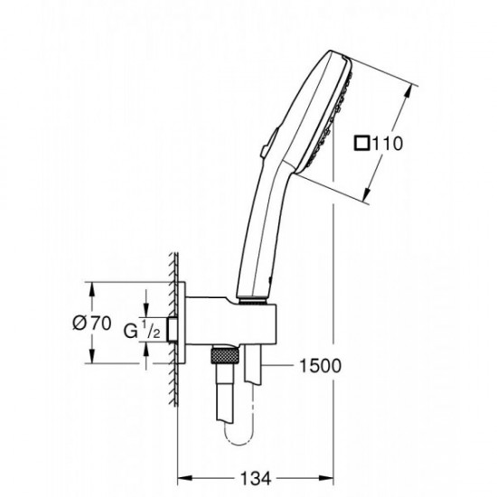 Душевой набор Grohe Tempesta Cube (26910003)