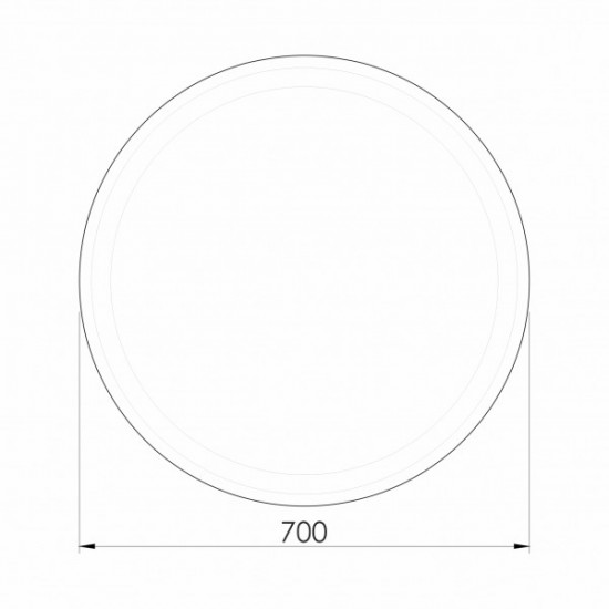 RJ-070/2 зеркало подвесное круглое с подсветкой 70см