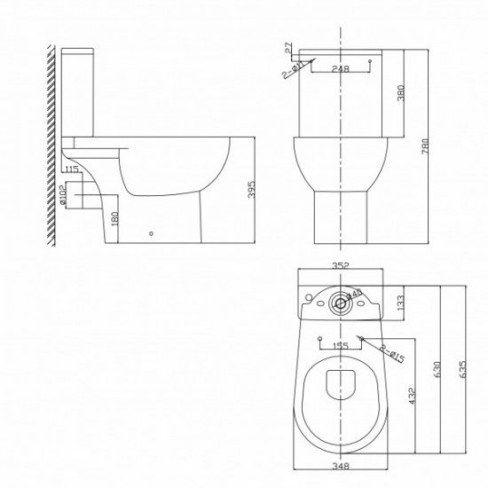 Унітаз підлоговий безободковий RJ FLIP (RJCE08209)