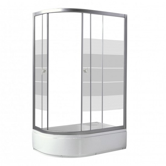 Душова кабіна RJ Lux 120*80см (правостороння, скло з малюнком, профіль сатин, глибокий піддон) Душова кабіна RJ Lux 120*80см (правостороння, скло з малюнком, профіль сатин, глибокий піддон)