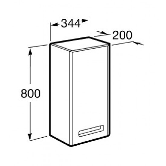 GAP пенал, правый, белый 80 cm GAP пенал, правый, белый 80 cm
