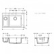 Кухонна мийка Hansgrohe S51 S510-F635 770х510 на 2 чаші 80/450, graphiteblack (43315170)