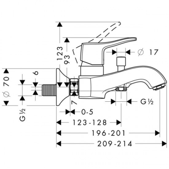 Змішувач для ванни Hansgrohe Metris Classic (31478000)