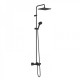 Душова система Hansgrohe Vernis Shape Showerpipe 240 1jet з термостатом для ванни, Matt Black / чорний мат (26900670)