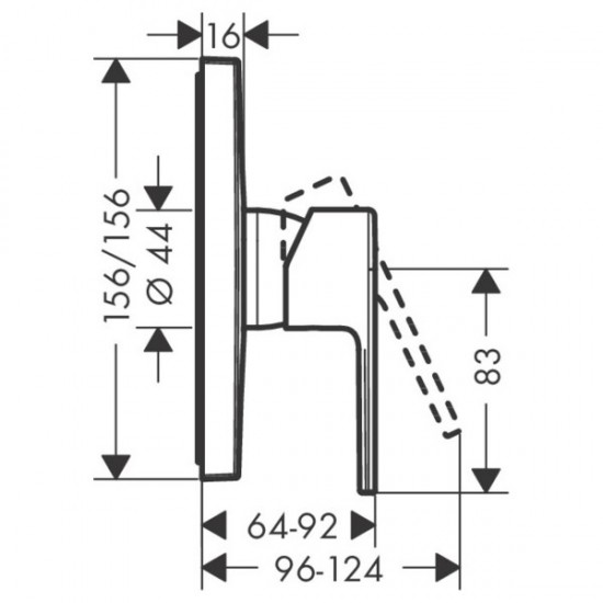 Hansgrohe VERNIS SHAPE змішувач для душу СМ (71668000)