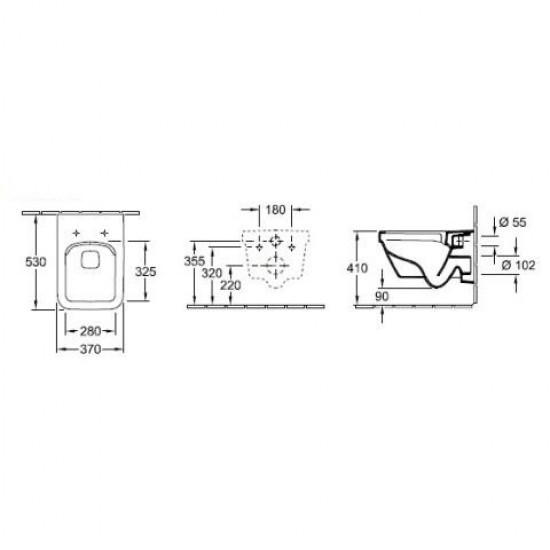 Підвісний унітаз Villeroy & Boch Architectura DirectFlush Rimless (5685R001P)