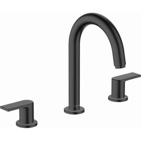 Змішувач для умивальника Hansgrohe Vernis Shape на 3 отвори, чорний матовий (71563670)